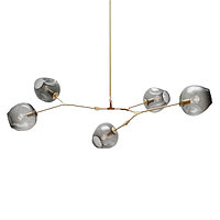 Дизайнерлік аспалы шам Branching Bubble Chandelier - 5 Light (gold-Smoky)