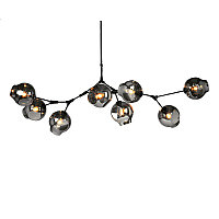 Дизайнерлік аспалы шам Branching Bubble Chandelier - 8 Light (Black-Smoky)