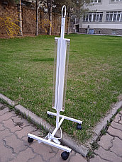 Облучатель с озоном передвижная двухламповая на 60 см кварцевая бактерицидная лампа на колёсах, фото 2