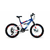 Велосипед ALTAIR MTB FS 20 disc (20" 6 ск. рост 14") 2020-2021, синий/красный, RBKT1F106005