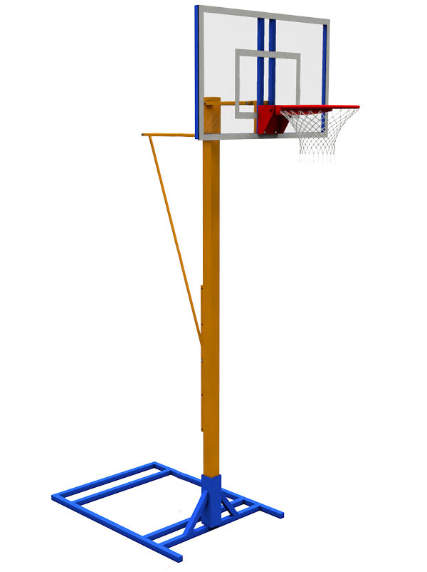 Мобильная баскетбольная разборная стойка с регулировкой высоты, фото 1