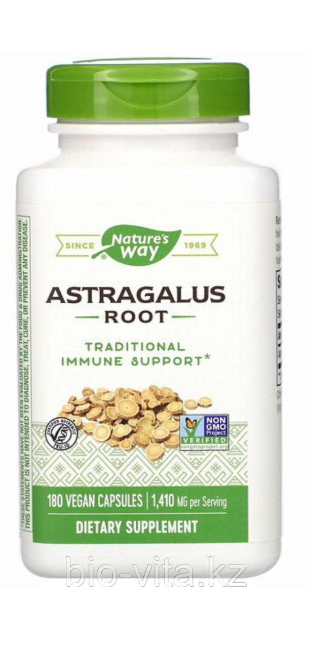 Астрагал. Astragalus 1410 мг. 180 капсул. Nature's way