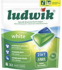Гелевые капсулы Ludwik для стирки белых тканей 2в1 32 шт