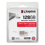 Kingston DTDUO3C/128GB USB-накопитель 128GB USB 3.0, металл (USB и USB Type-C), фото 2