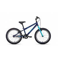 Велосипед ALTAIR MTB HT 20 1.0 (20" 1 ск. рост 10.5") 2020-2021, темно-синий/бирюзовый, 1BKT1J101002