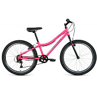 Велосипед ALTAIR MTB HT 24 1.0 (24" 6 ск. рост 12") 2020-2021, голубой/розовый, RBKT11N46004