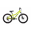 Велосипед ALTAIR MTB HT 24 2.0 disc (24" 6 ск. рост 12") 2020-2021, ярко-зеленый/черный, RBKT11N4P00