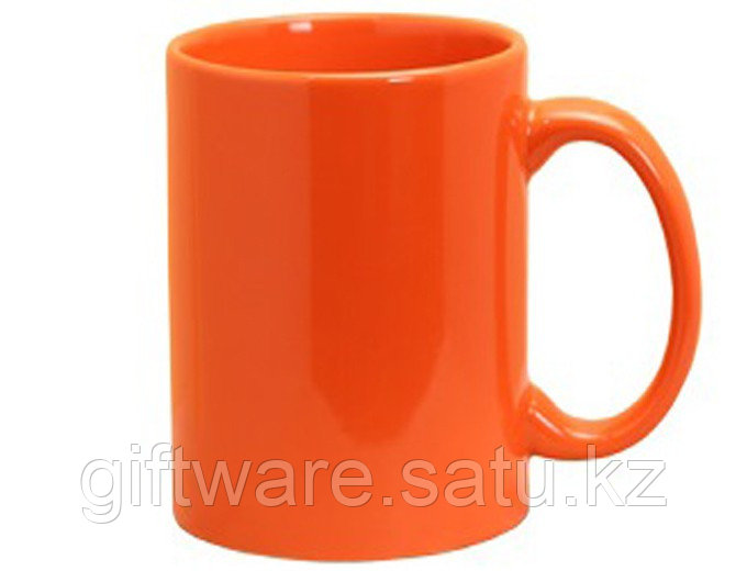 Кружка керамическая оранжевая - фото 1 - id-p89235458