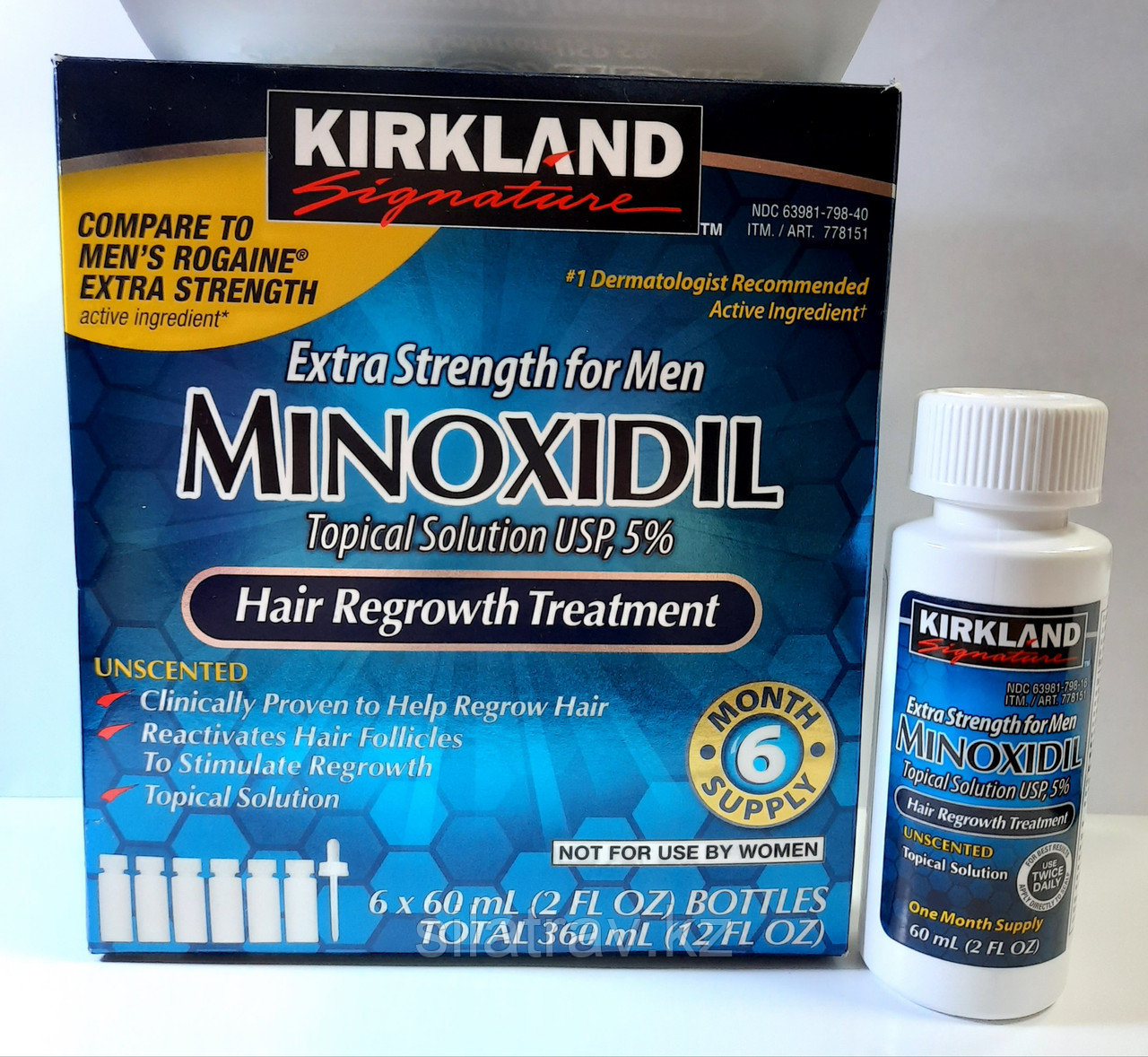 MINOXIDIL - лосьон стимулятор роста волос, 60мл. - фото 3 - id-p89235913