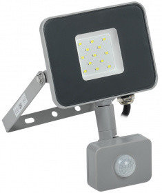 Прожектор СДО 07-10Д светодиодный серый с датчиком движения IP44 ИЭК