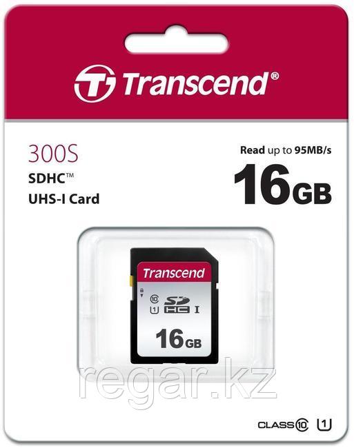Карта памяти SD 16GB Class 10 U1 Transcend TS16GSDC300S
