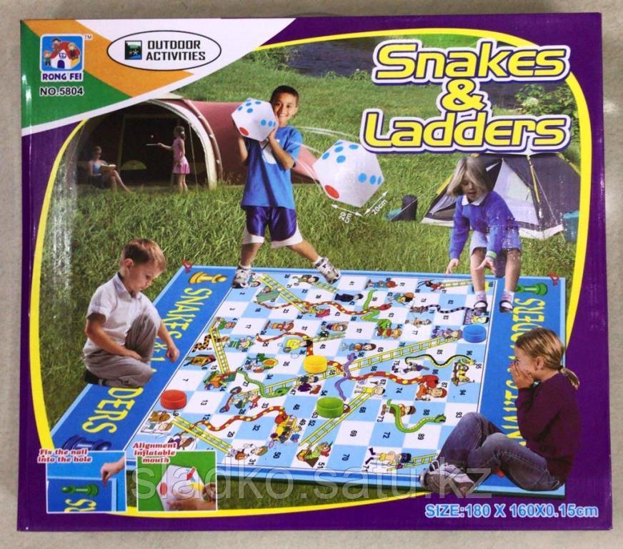 Игра для активного отдыха Snakes and Ladders большая бродилка - фото 1 - id-p89241523