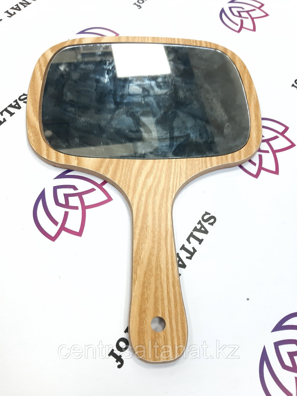 Зеркало парикмахерское заднего вида с ручкой деревянной