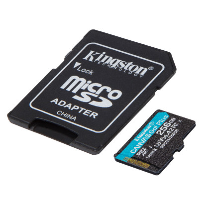 Kingston SDCG3/256GB карта памяти 256GB microSDXC Go U3 V30 Card + ADP - фото 2 - id-p89253999