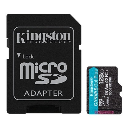 Kingston SDCG3/128GB карта памяти 128GB microSDXC Go U3 V30 Card + ADP - фото 1 - id-p89254029
