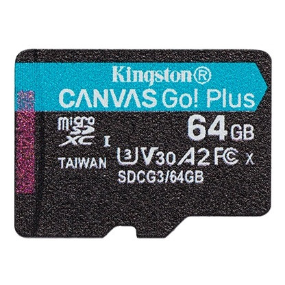 Kingston SDCG3/64GBSP карта памяти 64GB microSDXC Go U3 V30 Card без адаптера - фото 1 - id-p89254037