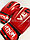 Боксерские перчатки 12-OZ Venum красные с надписью, фото 4