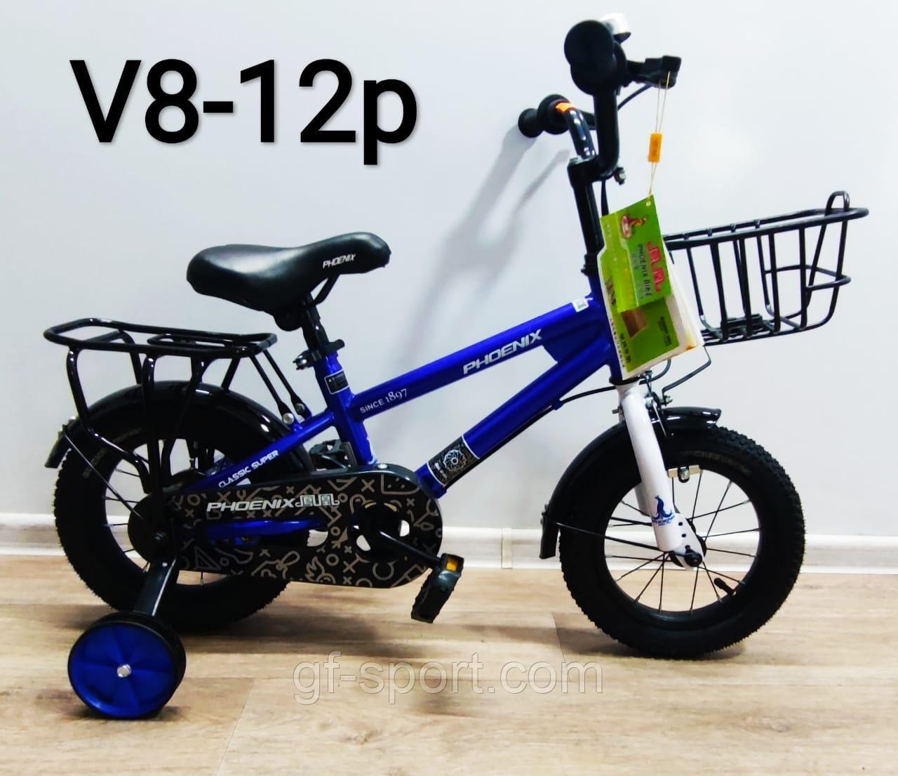 Велосипед Phoenix синий оригинал детский с холостым ходом 12 размер