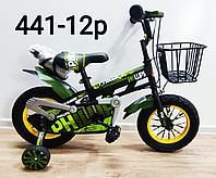 Велосипед Phillips хаки(военный) алюминиевый сплав оригинал детский с холостым ходом 12 размер