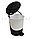 Мусорный контейнер с педалью объем 14 литров ведро мусорное черно-белый Style 01062, фото 7