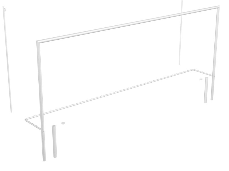 Ворота футбольные стационарные со стойками натяжения (5х2 м) - фото 2 - id-p89274551