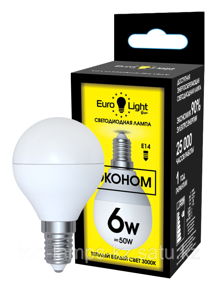 Светодиодная лампа ELEC-510-G45-6-3K-E14-FR Etalin