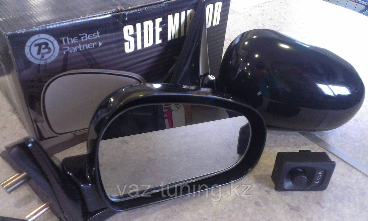 Зеркала "Топаз" с обогревом и электроприводом черные Лада 110/Приора - фото 1 - id-p10557010