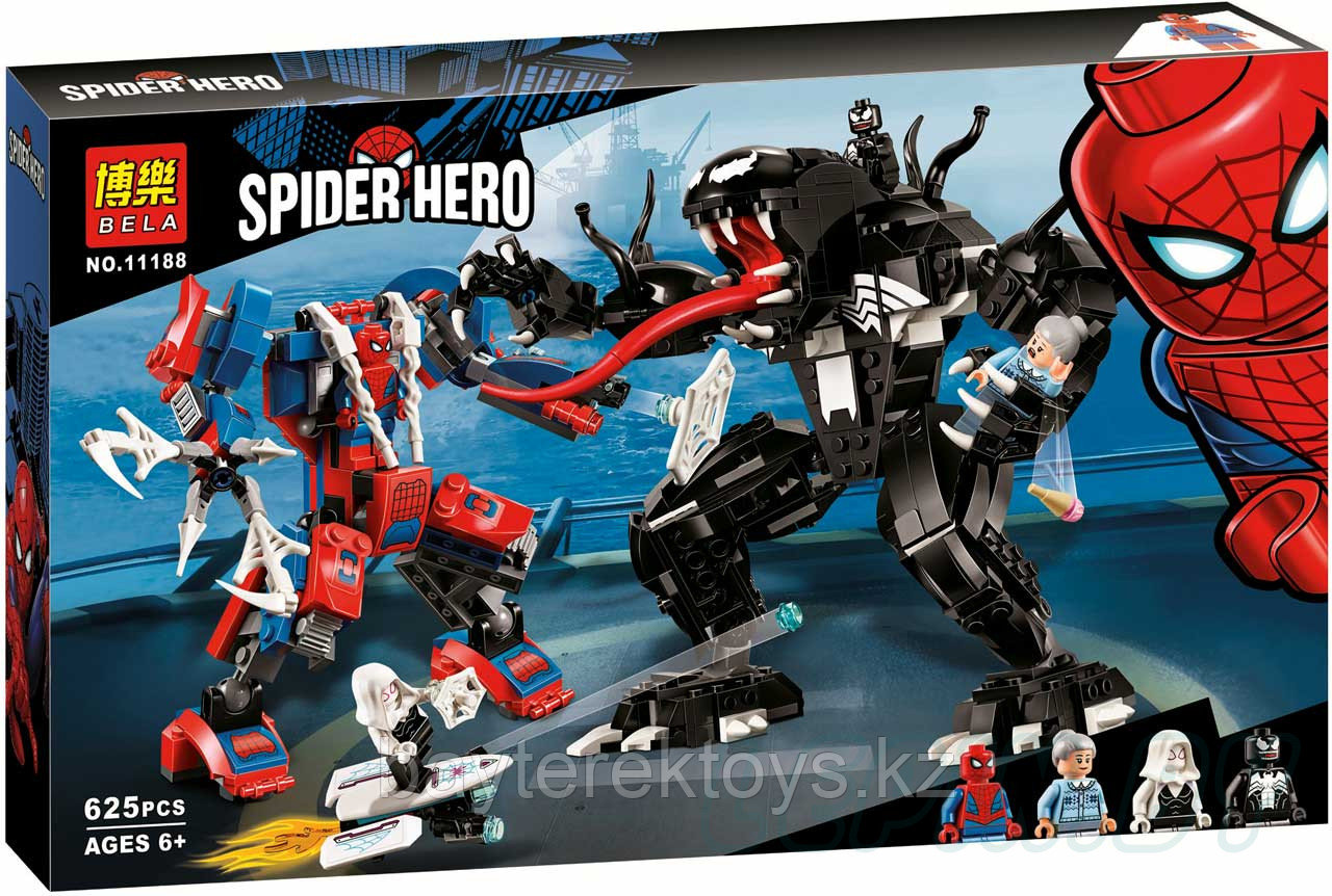 Конструктор Bela 11188 Super Heroes Человек-паук против Венома (аналог Lego Marvel Super Heroes 76115), фото 1