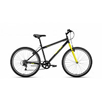 Велосипед ALTAIR MTB HT 26 1.0 (26" 7 ск. рост 17") 2020-2021, темно-серый/черный, RBKT1MN66003