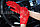 Перчатка Сетка капроновые ажурные с вышивкой короткие красная, фото 6