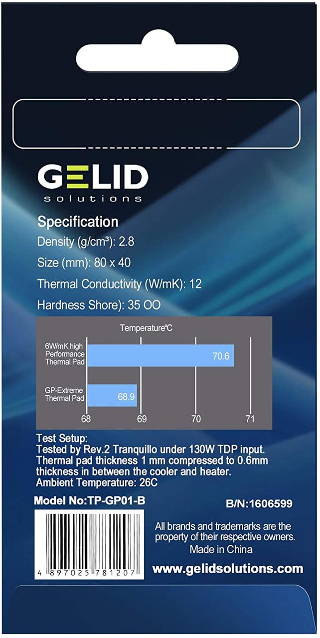 Термопрокладка GELID GP-Extreme Thermal Pad 1mm 12W/mK - фото 2 - id-p84638837