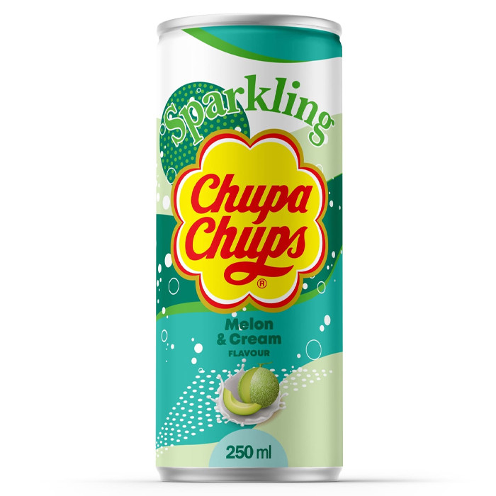 Напиток газ Chupa Chups ДЫНЯ КРЕМ 250ml Корея (24шт-упак)