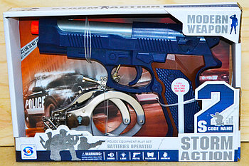 HSY-107 Пистолет Storm Action с металлические наручники 26*17