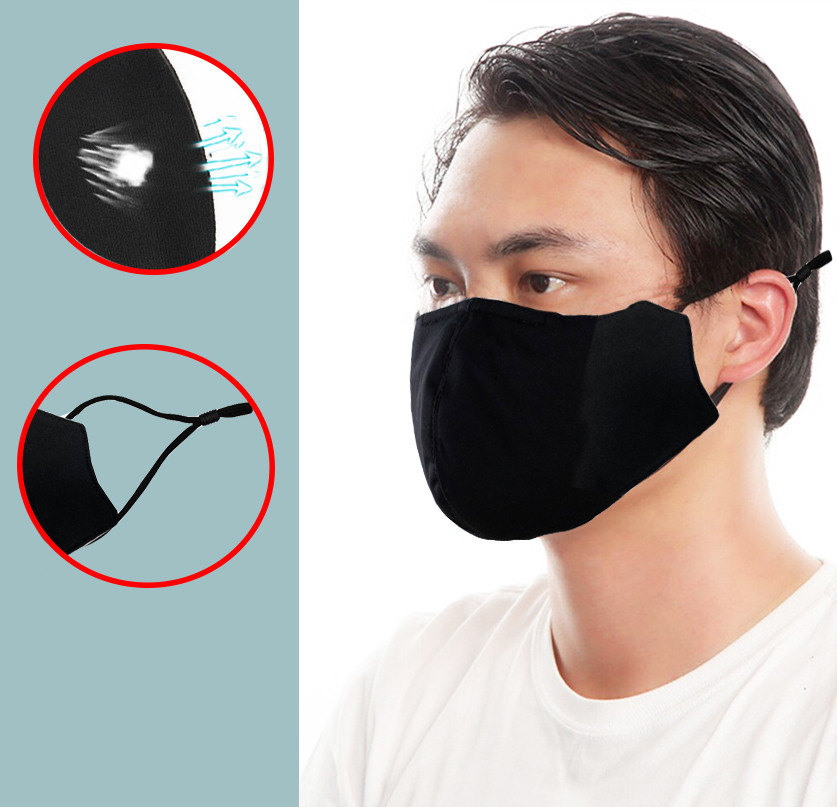 Многоразовая защитная маска дышащаяся тонкая от пыли с резинкой для регулировки длины Shishang Chaokuan - фото 1 - id-p89307168