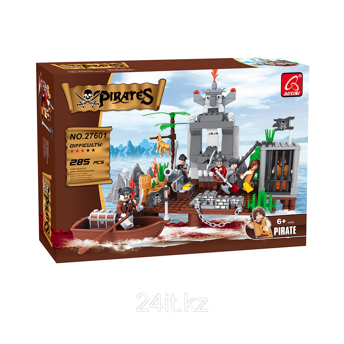 Игровой конструктор Ausini 27601 ПИРАТЫ (285 деталей в наборе)