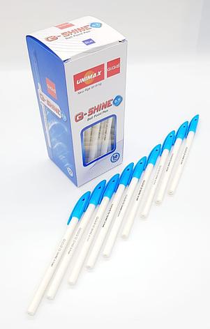 Ручка шариковая UNI-MAX G-SHINE 0.7мм синяя, фото 2