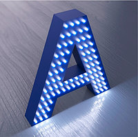 Объемные буквы с открытыми диодами