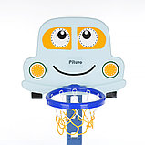 Детская баскетбольная стойка 3 в 1 Pituso Машинка голубой, фото 10