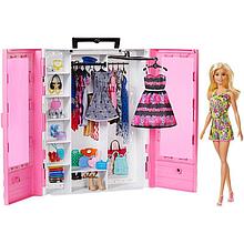Barbie "Игра с модой" Игровой набор шкаф чемодан с куклой Барби и аксессуарами