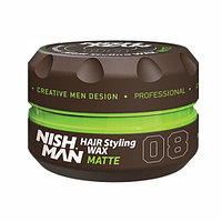 Воск для волос NISHMAN 08 MATTE LOOK 100 МЛ (чёрная ваниль)