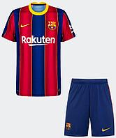 Футбольная форма ФК Барселона 2020-2021 домашняя Взрослая (комплект футболка+шорты)