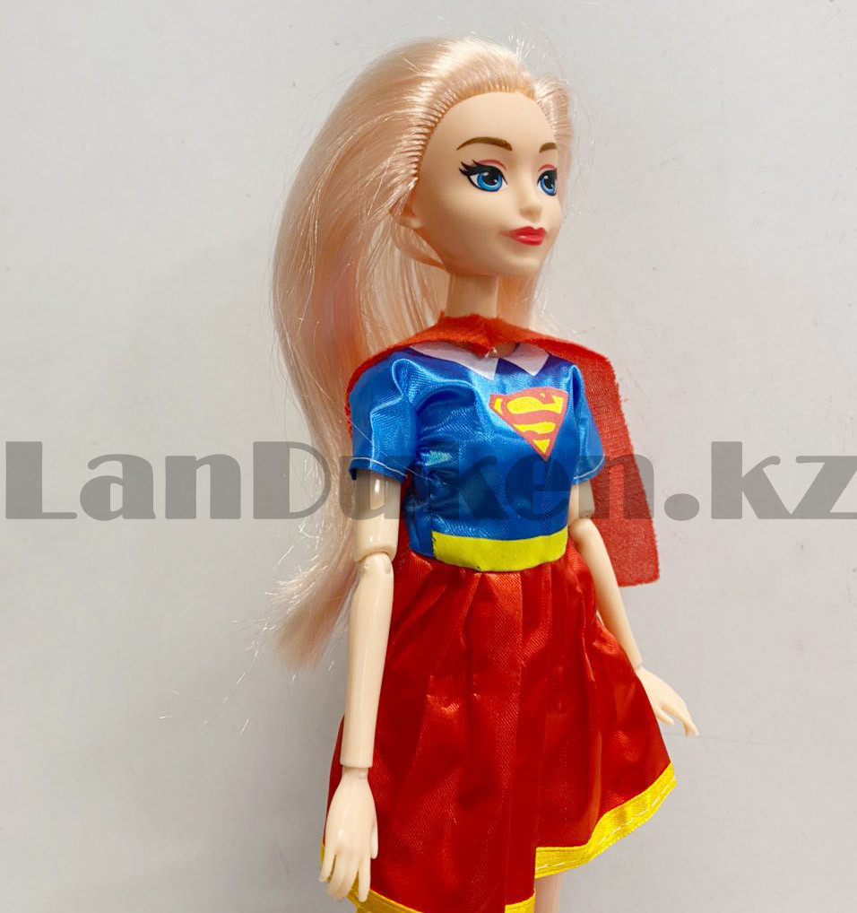 Кукла игрушечная детская Супер герл Super girl с подвижными ногами и руками 30 см - фото 4 - id-p89334426