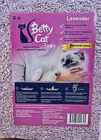 Betty Cat, Tofu,комкующийся соевый наполнитель, с ароматом лаванды, 6л.