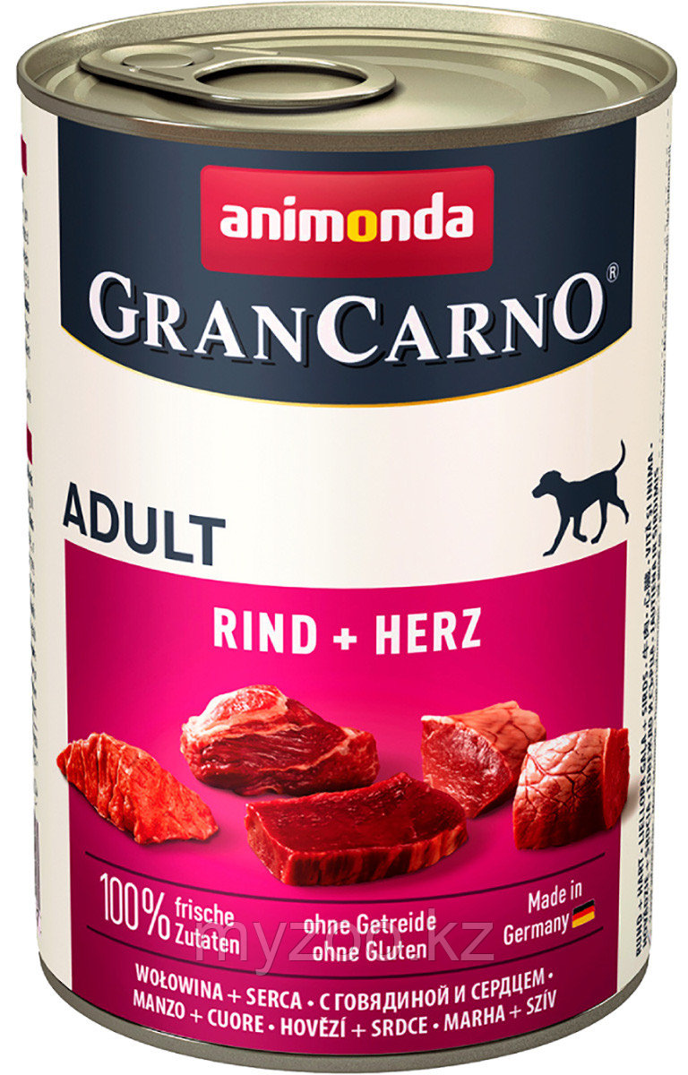 Консервы Grand Carno Original Adult с говядиной и сердцем