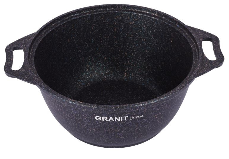 Кастрюля 8 литров со стеклянной крышкой, "Granit ultra" (Blue) - фото 2 - id-p89358046