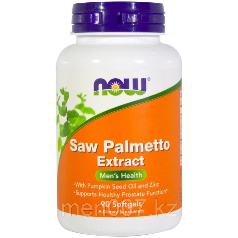 БАД Экстракт пальмы сереноа, 160 мг, Saw Palmetto, для простаты (90 капсул) Now Foods