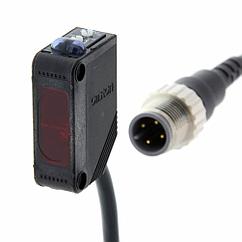 E3Z-D81-M1J 0.3M Датчик фотоэл. прямоуг. E3Z, диффузный, ИК-свет, 5-100мм, PNP, кабель с разъёмом M12 0.3м