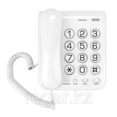 Телефон проводной Texet TX-262 серый