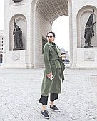 Женское пальто хаки (лето, Hanym Lux)
