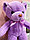 Мягкая игрушка мишка Нестор с бантиком 36 см фиолетовый, фото 6